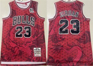 Chicago Bulls #23 Michael Jordan Red 1997-98 Throwback Stitched Basketball Jersey 02