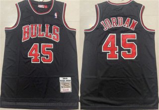 Chicago Bulls #45 Michael Jordan Black 1994-95 Throwback Stitched Basketball Jersey