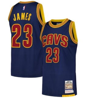 Cleveland Cavaliers #23 LeBron James Navy 2015-26 Throwback Stitched Jersey