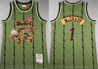 Toronto Raptors #1 Tracy McGrady Green 1998-99 Throwback Stitched Jersey