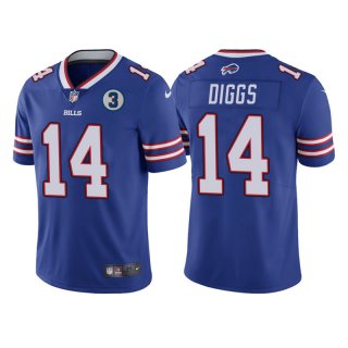 Buffalo Bills #14 Stefon Diggs Blue With NO.3 Patch Vapor Untouchable Limited