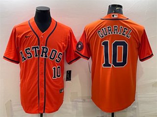 Houston Astros #10 Yuli Gurriel Orange 3