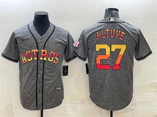 Houston Astros #27 Jose Altuve Grey