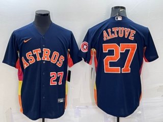 Houston Astros #27 Jose Altuve Navy