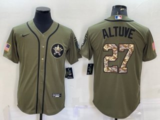 Houston Astros #27 Jose Altuve Olive