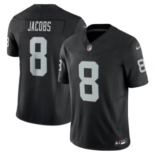 Las Vegas Raiders #8 Josh Jacobs Black 2023 F.U.S.E Vapor Untouchable Stitched