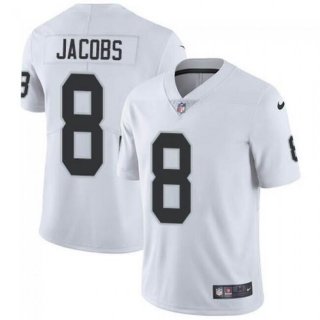 Las Vegas Raiders #8 Josh Jacobs White Vapor Limited Stitched Jersey