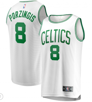 Celtics#8 Porzinis white Youth jersey