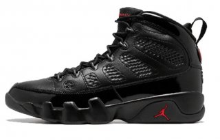 Jordan 9 all black men shoes