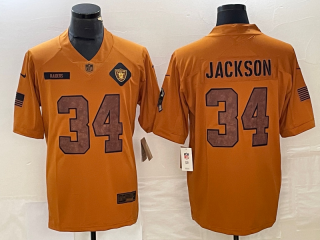 Las Vegas Raiders #34 Bo Jackson 2023 Brown Salute To Service Limited Stitched Football