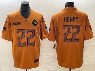 Tennessee Titans #22 Derrick Henry 2023 Brown Salute To Service Limited Stitched Jersey