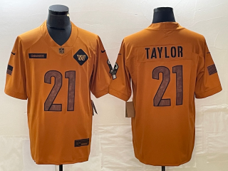 Washington Commanders #21 Sean Taylor 2023 Brown Salute To Service Limited Stitched Football