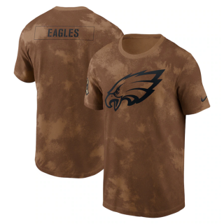 Philadelphia Eagles 2023 Brown Salute To Service Sideline T-Shirt