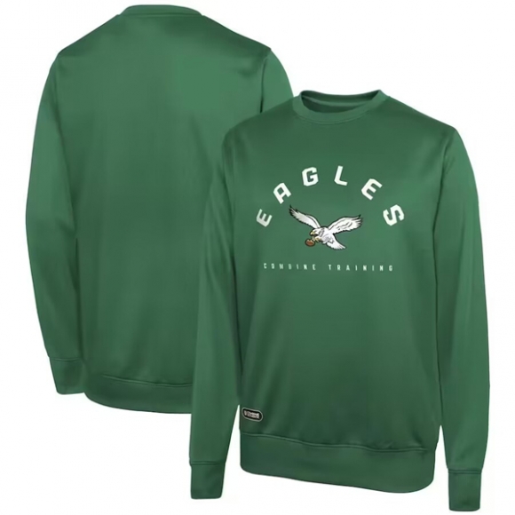 Philadelphia Eagles Green Long Sleeve Pullover Sweatshirt 2