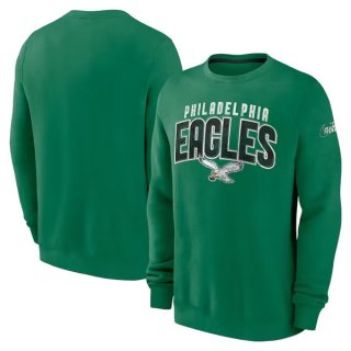 Philadelphia Eagles Green Long Sleeve Pullover Sweatshirt