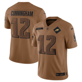 Philadelphia Eagles #12 Randall Cunningham 2023 Brown Salute To Service Limited