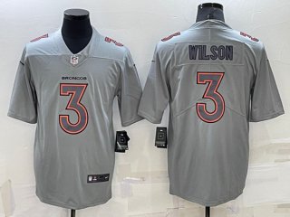 Denver Broncos #3 Russell Wilson Gray Atmosphere Fashion Stitched Jersey
