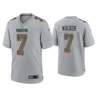 Green Bay Packers #7 Quay Walker Gray Atmosphere Fashion Stitched Game Jersey