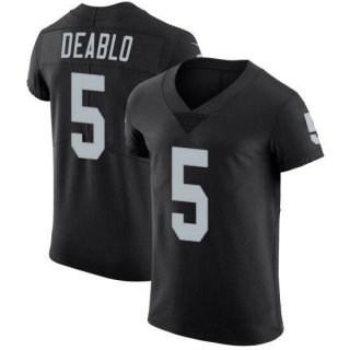 Las Vegas Raiders #5 Divine Deablo Black Vapor Untouchable Limited Stitched