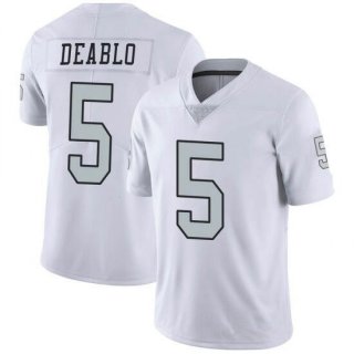 Las Vegas Raiders #5 Divine Deablo White Color Rush Stitched Jersey