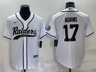 Las Vegas Raiders #17 Davante Adams White Cool Base Stitched Baseball Jersey