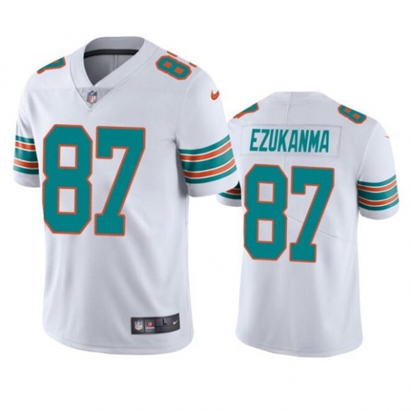 Miami Dolphins #87 Erik Ezukanma White Color Rush Limited Stitched Football Jersey