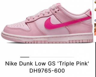 Nike Dunk Low pink shoes