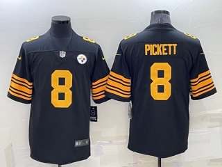 Pittsburgh Steelers #8 Kenny Pickett Black Color Rush Stitched Jersey