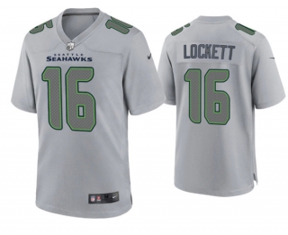 Seattle Seahawks #16 Tyler Lockett Gray Atmosphere Fashion Stitched Game Jersey