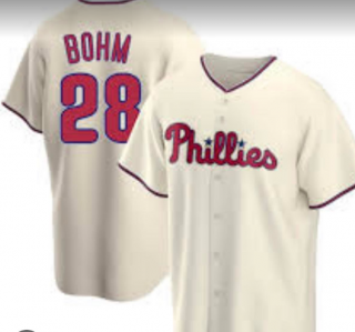 Philadelphia Phillies #28 Bohm white jersey