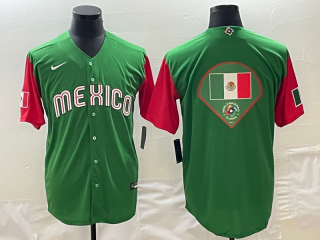 Men's Mexico Baseball 2023 Green World Baseball Big Logo Classic Stitched Jersey