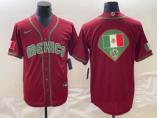 Men's Mexico Baseball 2023 Red World Baseball Big Logo Classic Stitched Jersey