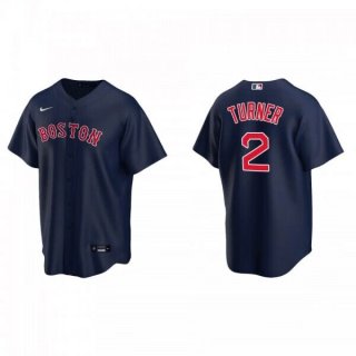 Men's Boston Red Sox #2 Justin Turner Navy Cool Base Stitched Baseball Jersey