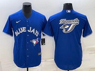 Men's Toronto Blue Jays Royal Team Big Logo Cool Base Stitched Baseball Jersey
