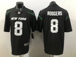 New York Jets #8 Aaron Rodgers black vapor limited jersey