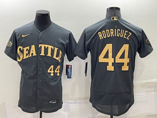Seattle Mariners #44 Julio Rodríguez Charcoal 2022 All-Starflex Base Stitched Jersey