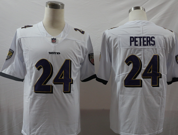 Baltimore Ravens #24 peters white jersey