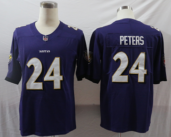 Baltimore Ravens #24 peters purple jerse