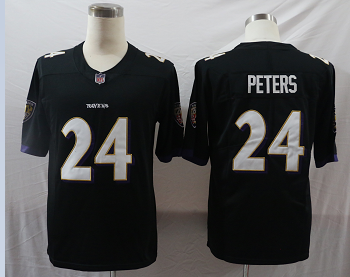 Baltimore Ravens #24 peters black jersey