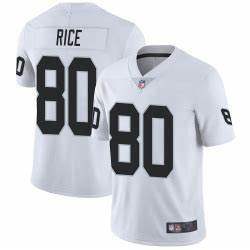 Las Vegas Raiders #80 Rice white jersey
