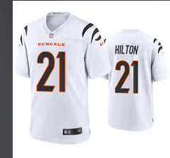 Cincinnati Bengals #21Hilton white limited jersey
