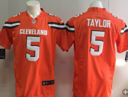 Browns-5-Tyrod-Taylor-Orange Vapor-Untouchable-Limited-Jersey