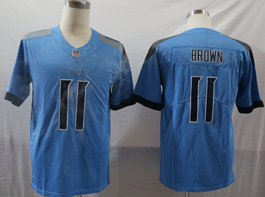 Tennessee Titans #11 Brown baby blue limited jersey