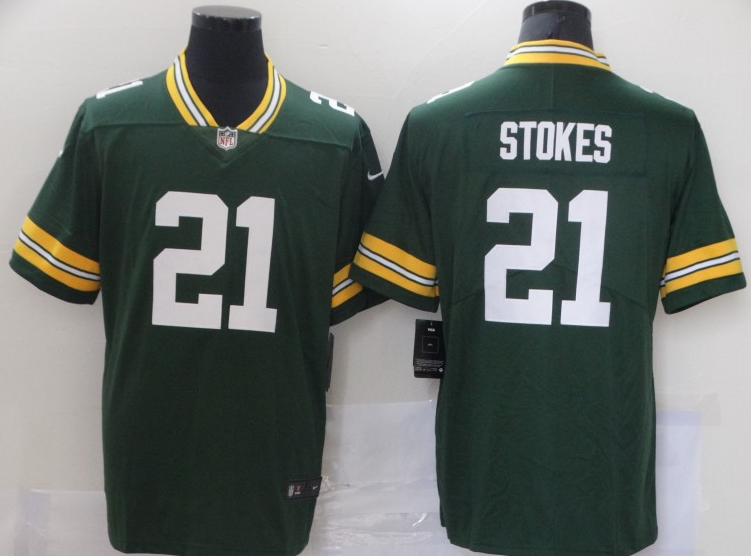 Green Bay Packers #21 Stokes green vapor limited jersey