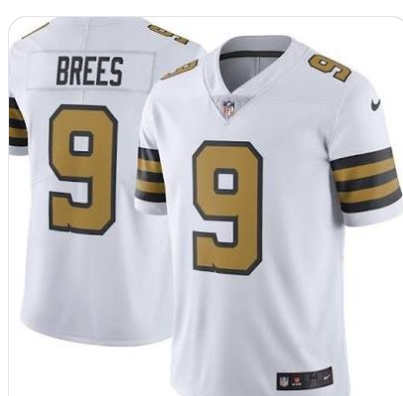 Saints-9-Drew-Brees-White--Color-Rush jersey
