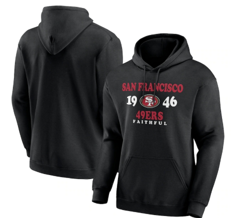 San Francisco 49ers Fierce Competitor Pullover Hoodie - Black
