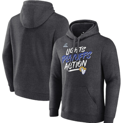 Los Angeles Rams Fanatics Branded 2021 NFL Playoffs Bound Lights Action Pullover Hoodie