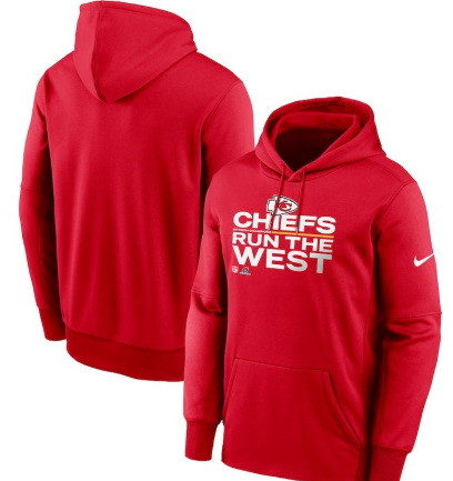 Kansas City Chiefs Nike 2021 AFC West Division Champions Trophy Collection Pullover Hoodie