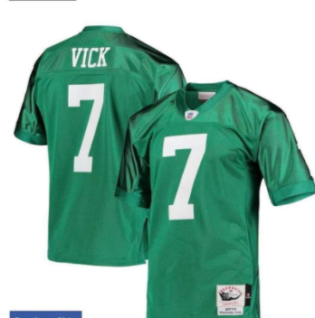 Philadelphia Eagles #7 VICK throwback green jersey