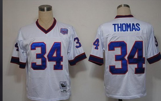 Buffalo Bills #34 thomas white throwback jersey